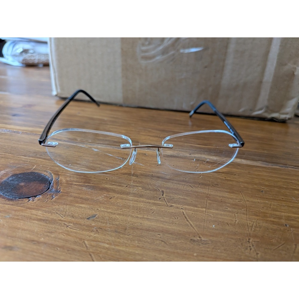 Silhouette Titanium Titan 7642 40 6058 Brown Rimless Designer Eyeglasses